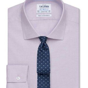 T.M.Lewin cotton stretch lilac purple dress shirt!